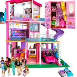 Barbie Dream House- Elevator/Pool/Slide: Fully furnished + Barbie Dolls/clothes and MORE