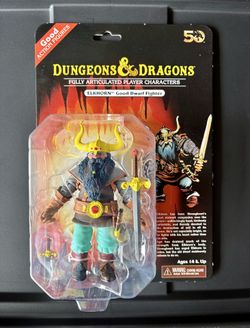 NECA Dungeons & Dragons Elkhorn Dwarf Figure Retro Card MIB