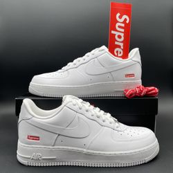 Nike Air Force 1 x Supreme Low Box Logo - White Ds CU9225-100 Og All Size 12