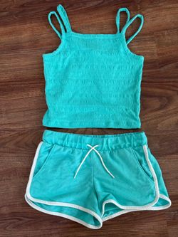 GAP shorts and tank top size 8 turquoise blue for girls