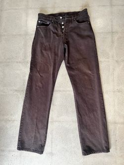 Vintage Levi’s Dark Brown Button-Fly Straight Leg Jeans men 33 x34