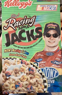 Jeff Gordon Apple Jacks Racing cereal Box