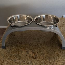 Large Dog Bowls/Stand