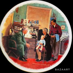 1980 Norman Rockwell “The Annual Visit” Collector Plate 