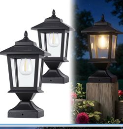 2 pack of solar post lights