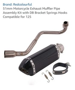 51mm Motorcycle Exhaust Muffler Pipe Assembly Kit