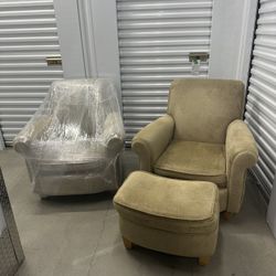 Armchair Set with Ottoman