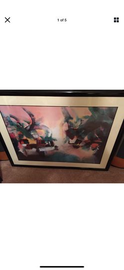 Jack Roberts - Abstract Art Print - Large - Matted and Framed !