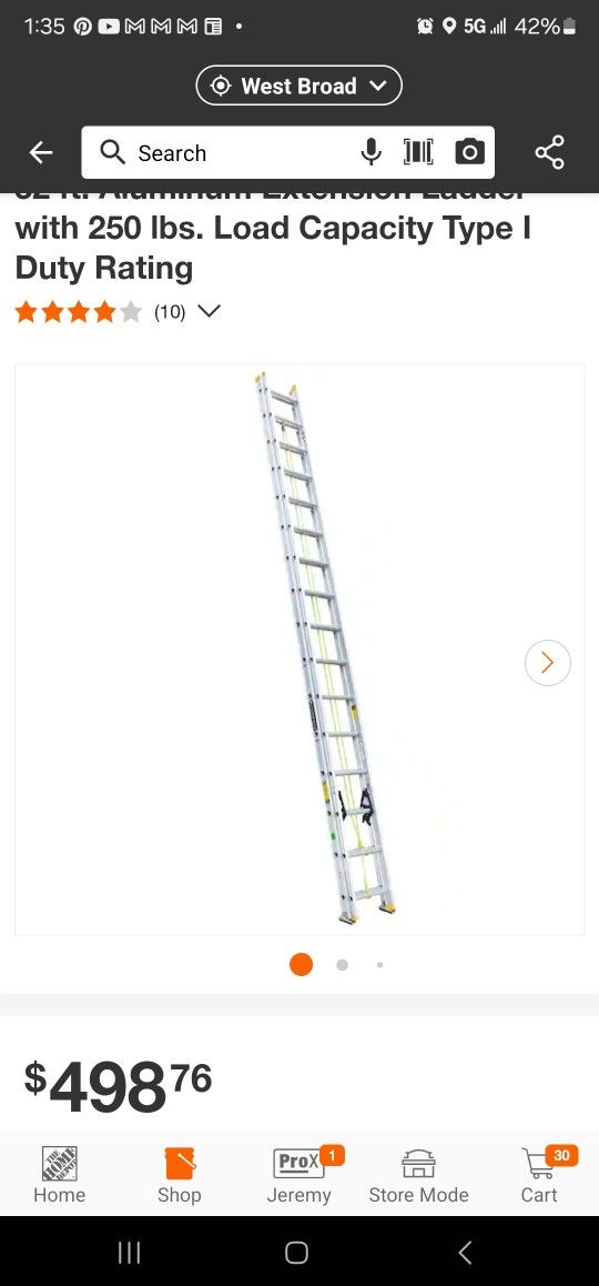 32 Foot Ladder With Stabilizer