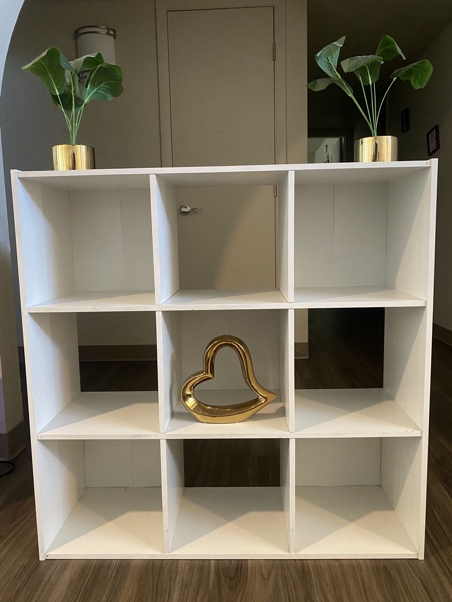 White 9-Cube Organizer Shelf