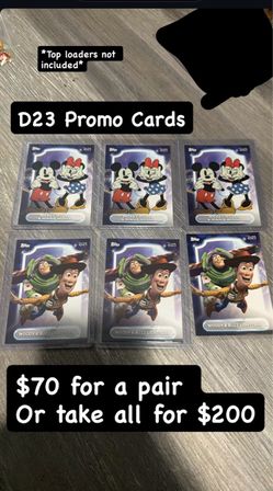 Topps D23 Disney Promo Trading Cards Set