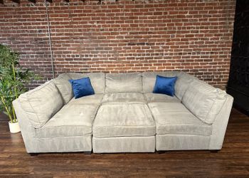 Delivery Available gray modular sectional sofa couch