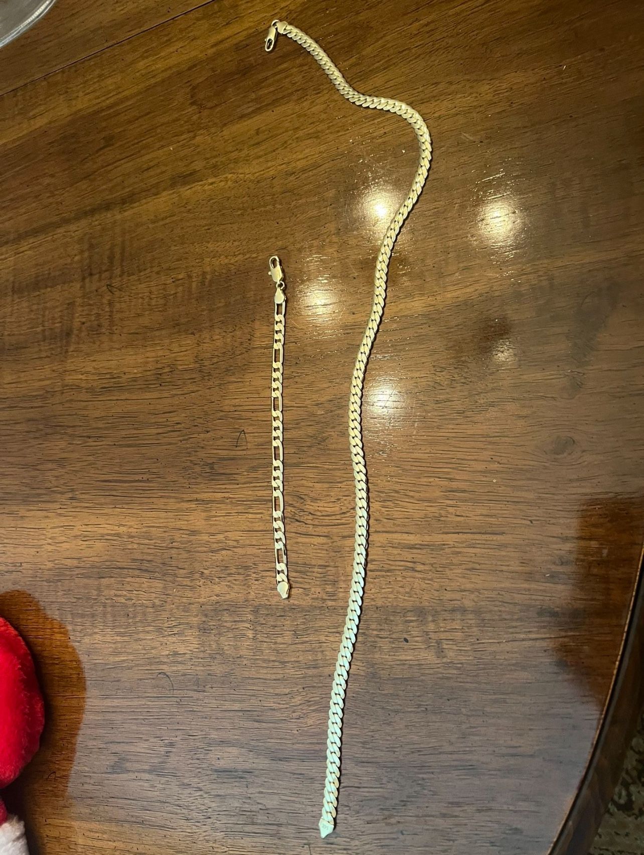 14K Gold Necklace And Bracelet