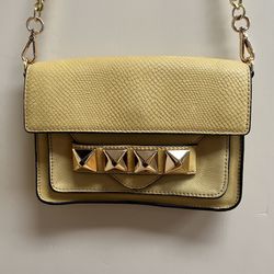 Lines Pella Genuine Spanish Leather Crossbody Bag Clutch Purse Handbag Mustard