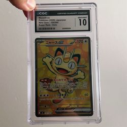 Pokemon Meowth EX ‘JP’ 100/080 CGC GM 10
