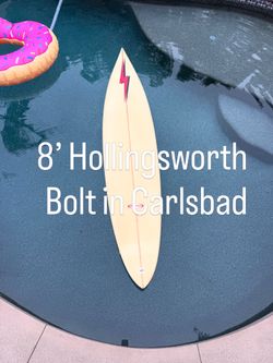 8’ Bolt surfboard pintail thruster
