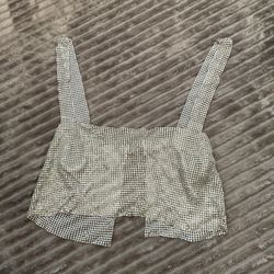 Rhinestone Crop Top