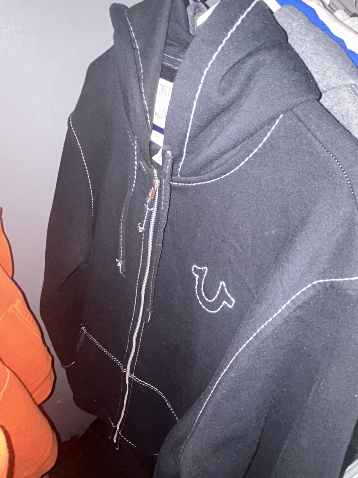 True Religon black And White Hoodie