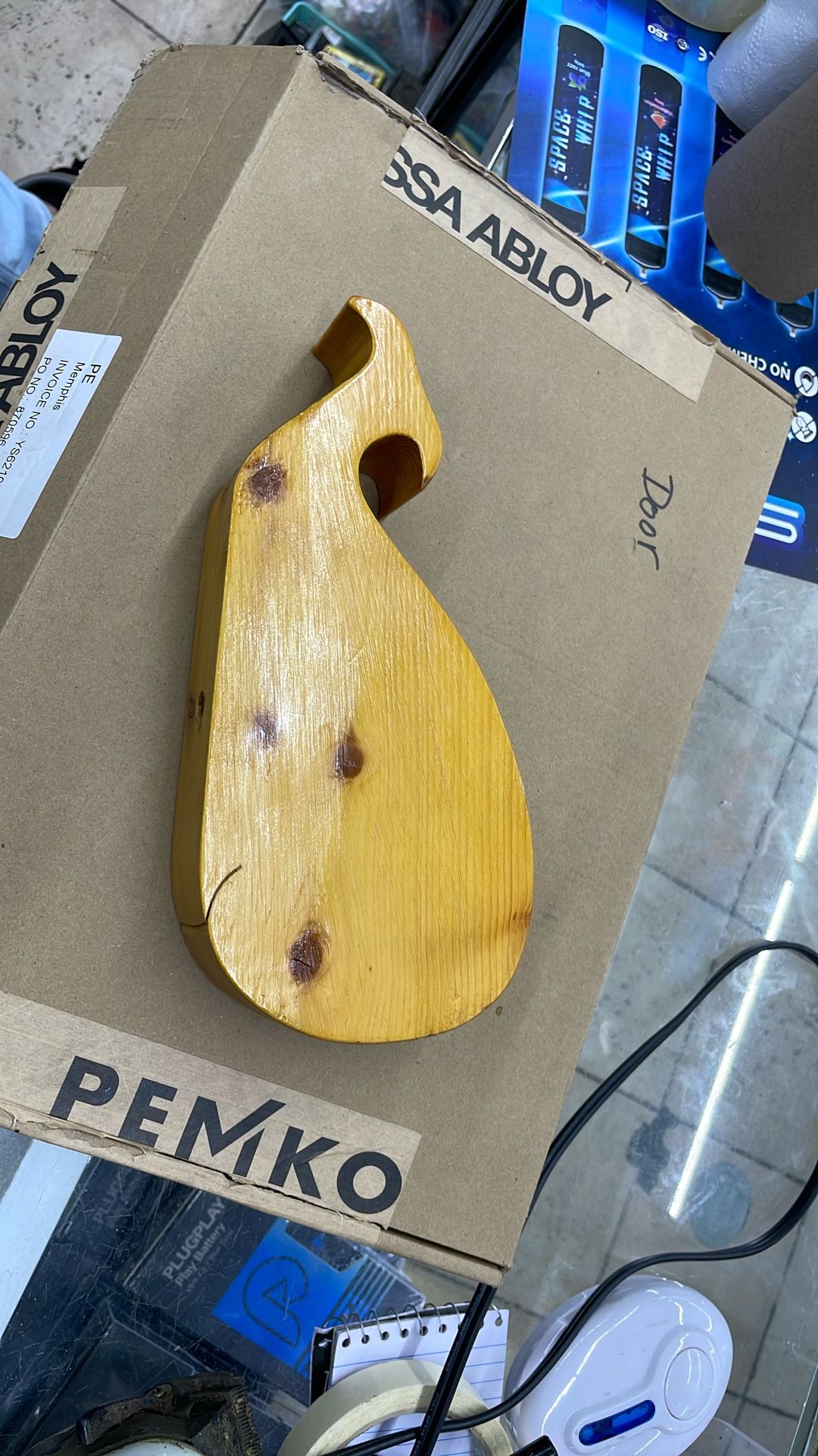Wooden Whale Desk Organizer