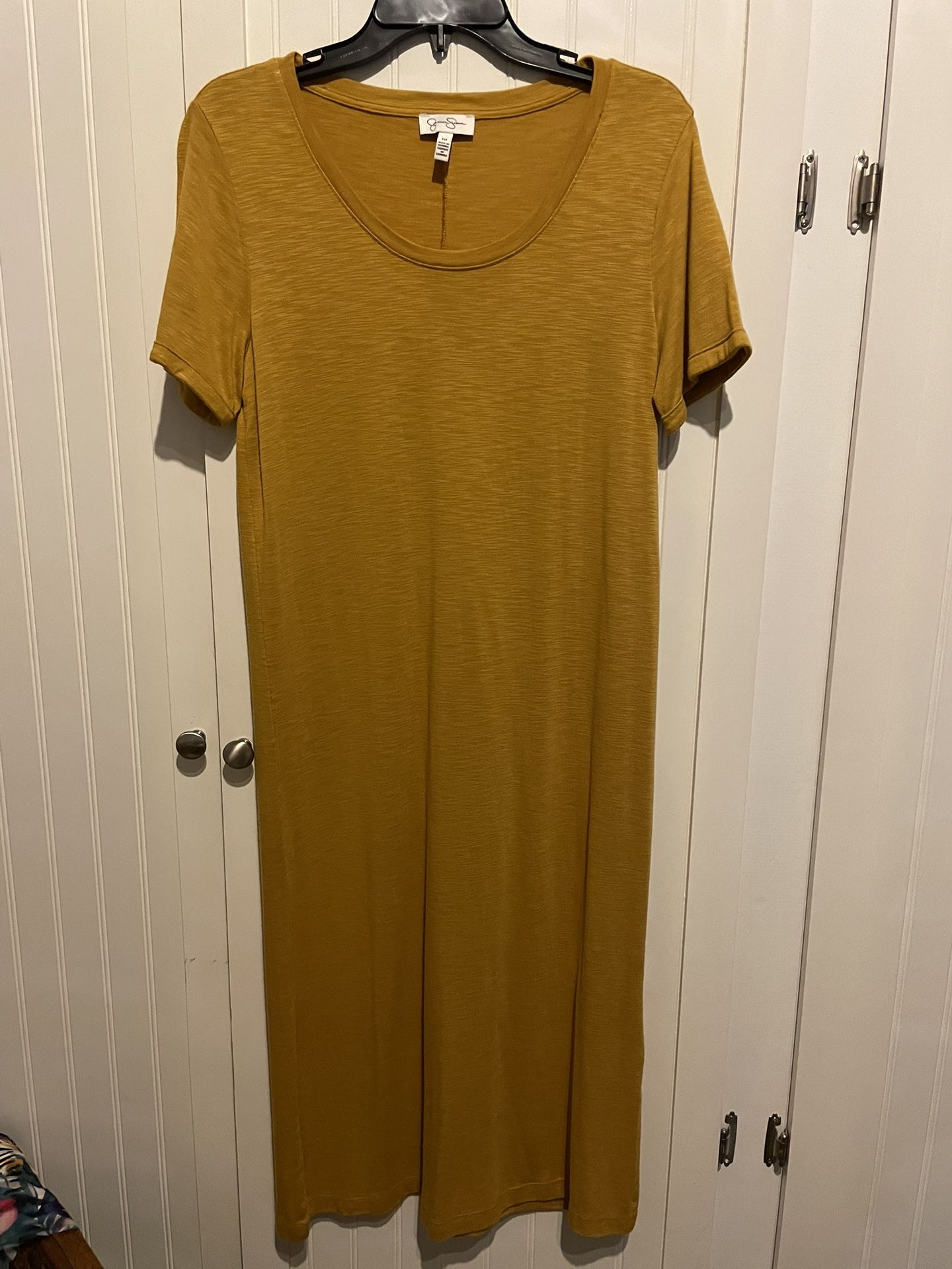 Jessica Simpson Mustard Yellow Sheath Dress M