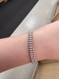 Gold Diamond Tennis Bracelet