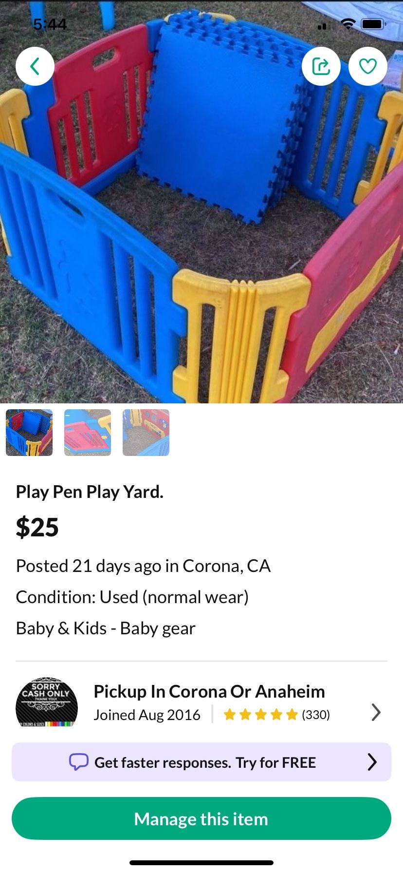 Play Pen Play Yard