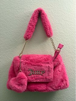 HOT PINK JUICY COUTURE FLUFFY HANDBAG