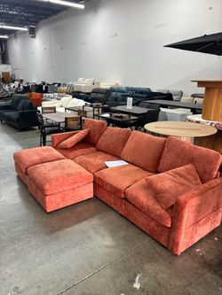 Comfortable U-shaped convertible sectional sofa, 2 mobile ottomans, modular sofa with extra-deep seat for living room and office, easy assembly