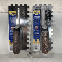 Concrete Tool Trowel Flooring Square 1/2" Cork Handle XL Stainless Steel 2 Pack