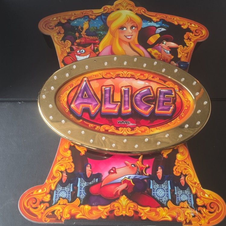 WMS Alice Slot Machine Topper Light Casino Sign LED Display Wonderland ...