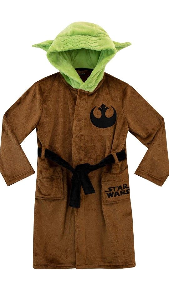 STAR WARS Boys Robe | Yoda Fleece Robes for Kids Size 8 Halloween Costume