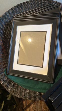 Six black picture  frames for wall hanging