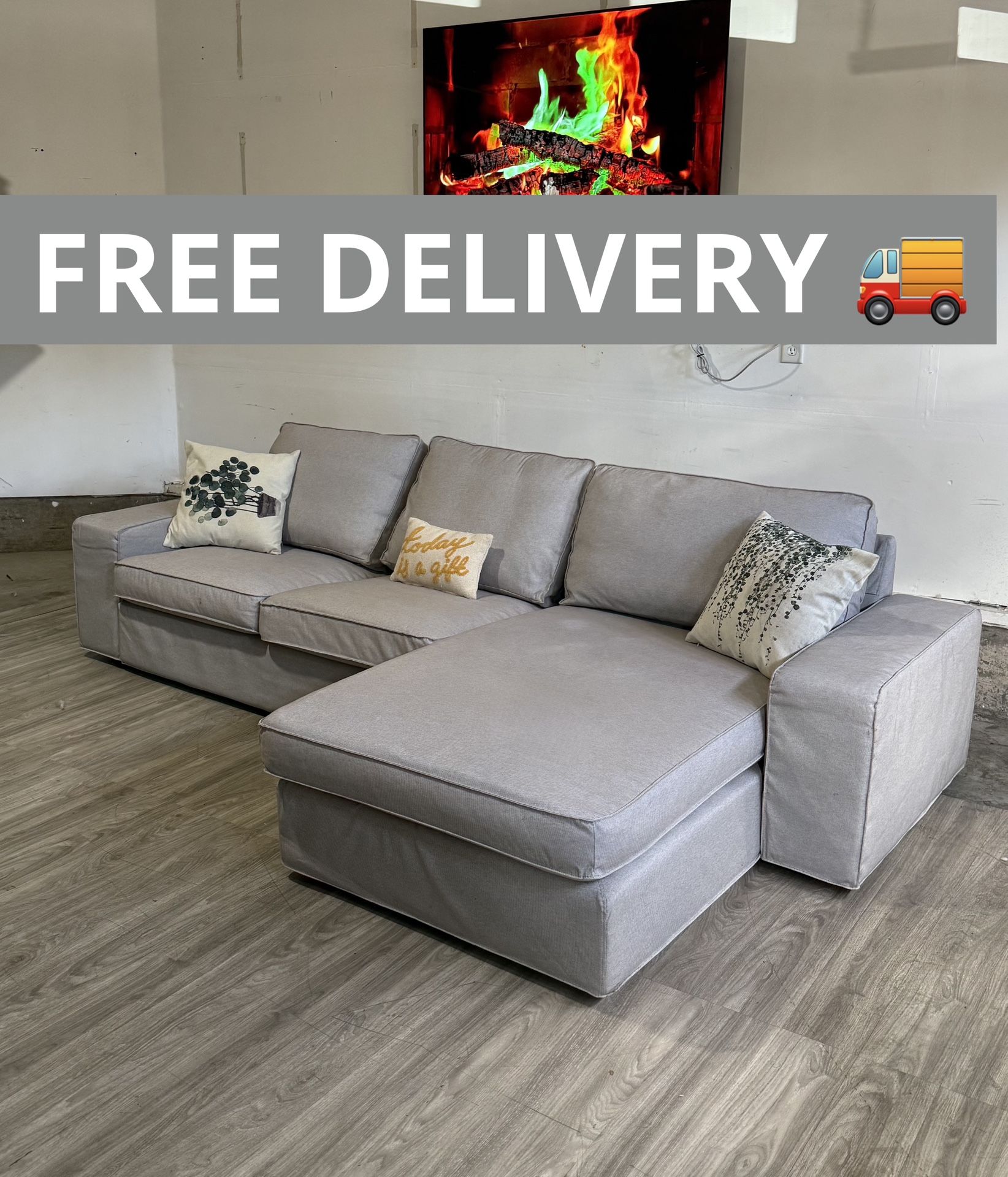 ✨ Beautiful IKEA KIVIK Sectional – Light Gray ✨ Offering FREE delivery