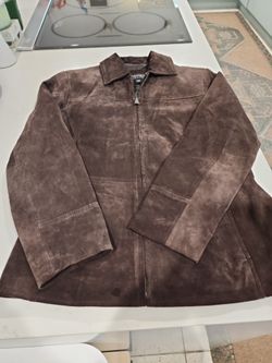 Bernardo For Nordstrom Women's Size Small Suede Front Zipper Blazer