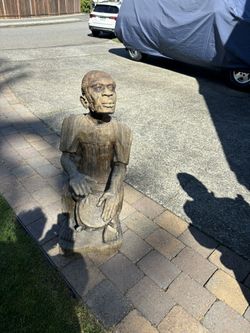 Wood Carving Bongo Man