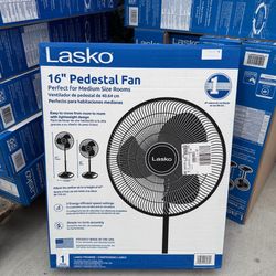 Lasko 16" Oscillating Pedestal Fan with Adjustable Height