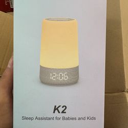 REACHER Sleep Trainer Alarm Clock for Kids, Night Light, White Noise Machine and OK to Wake Clock for Toddlers at Home or Travel, App-Free, Rechargeab