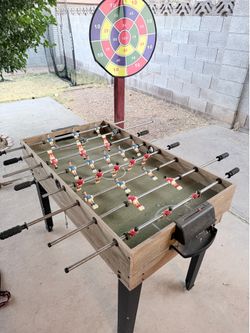 Foosball, air hockey, pool table