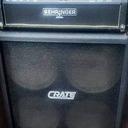 Behringer vampire guitar head LX1200h and Crate cabinet GX412xRa $300