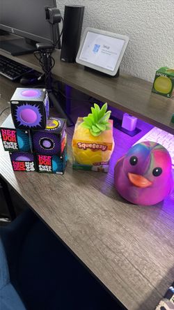 Needoh fuzz ball and squeezy