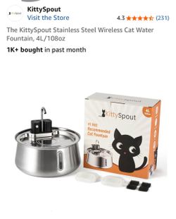 Kitty spout wireless pet fountain W 15 filters