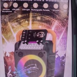 Karaoke Machine with 2 Wireless Microphone 