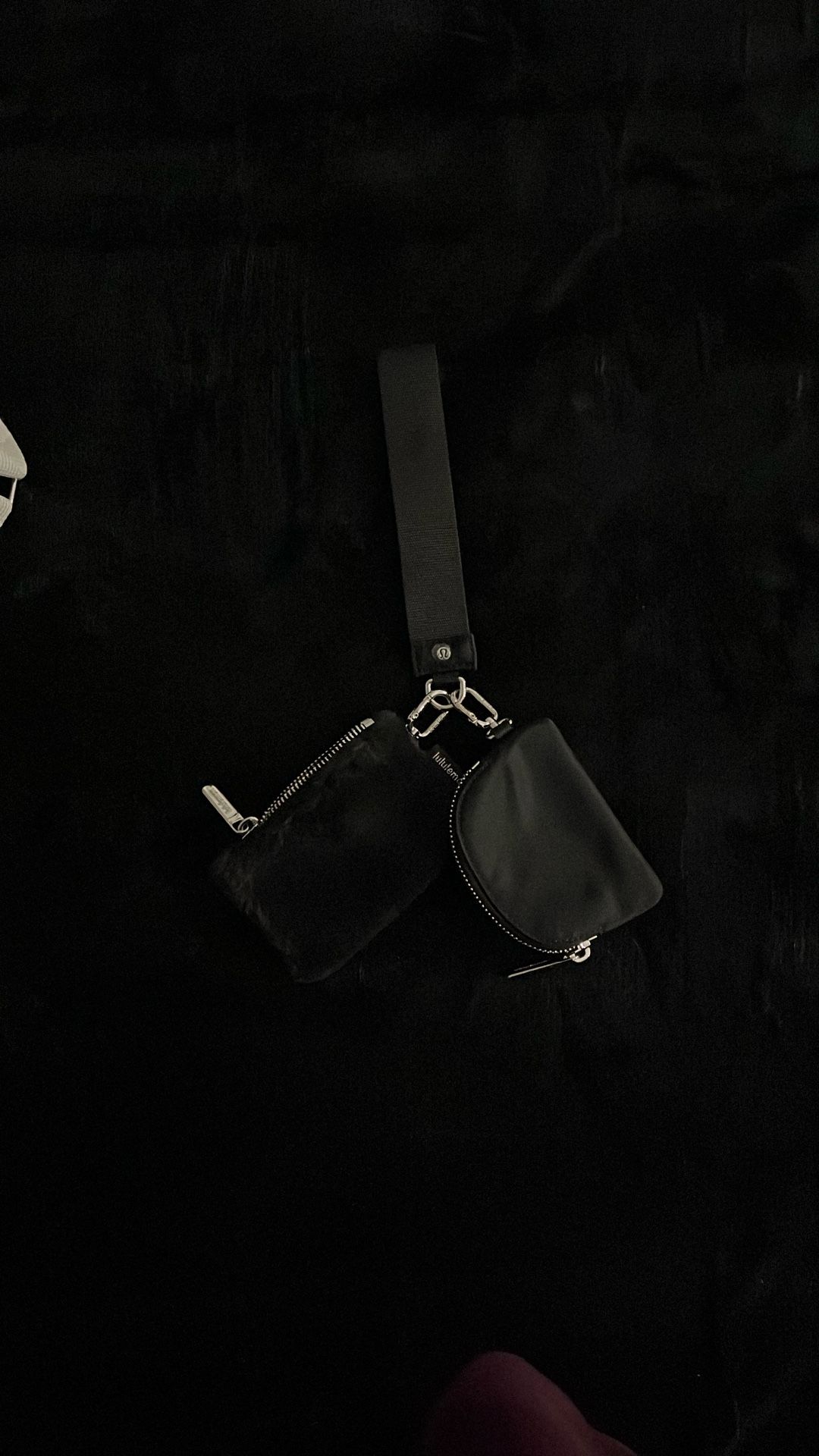 Brand New Lulu Lemon Key Chain With A Fuzzy And Normal Pouch