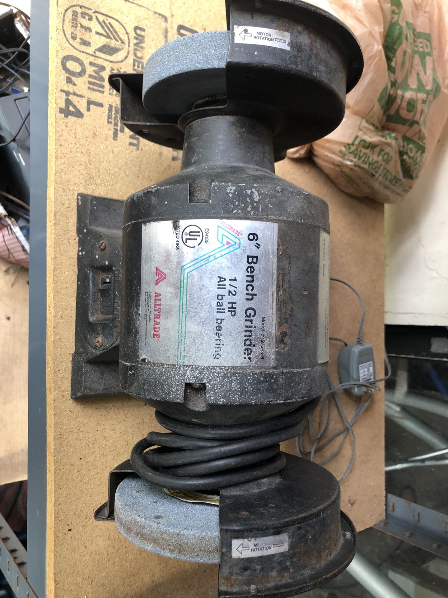 6” Bench Grinder Alltrade 1/2 Hp