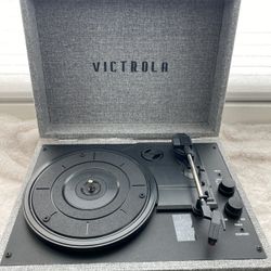 Victrola Vintage 3-Speed Bluetooth Portable Suitcase Record Player with Built-in Speakers 