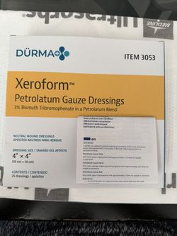 Xeroform Petrolatum Gauze Dressing 3% bismuth