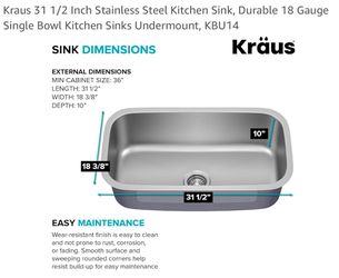 Kitchen Sink kraus New Retail Price $179 On Amazon