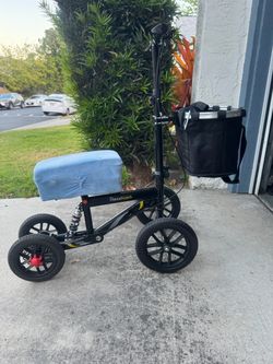 BlessReach All-Terrain Knee Scooter / Knee Walker with Basket