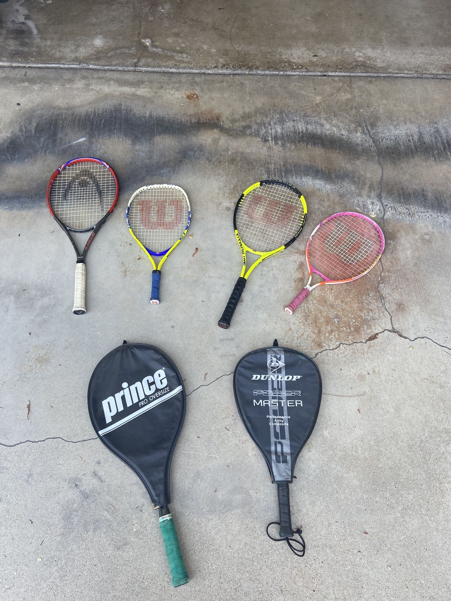 Assorted Tennis Rackets