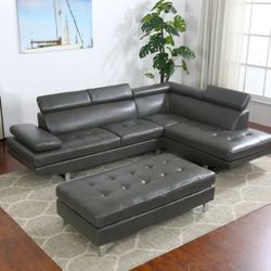 COMFY NEW IBIZA SECTIONAL SOFA AND OTTOMAN SET ON SALE ONLY $799. IN STOCK SAME DAY DELIVERY 🚚 